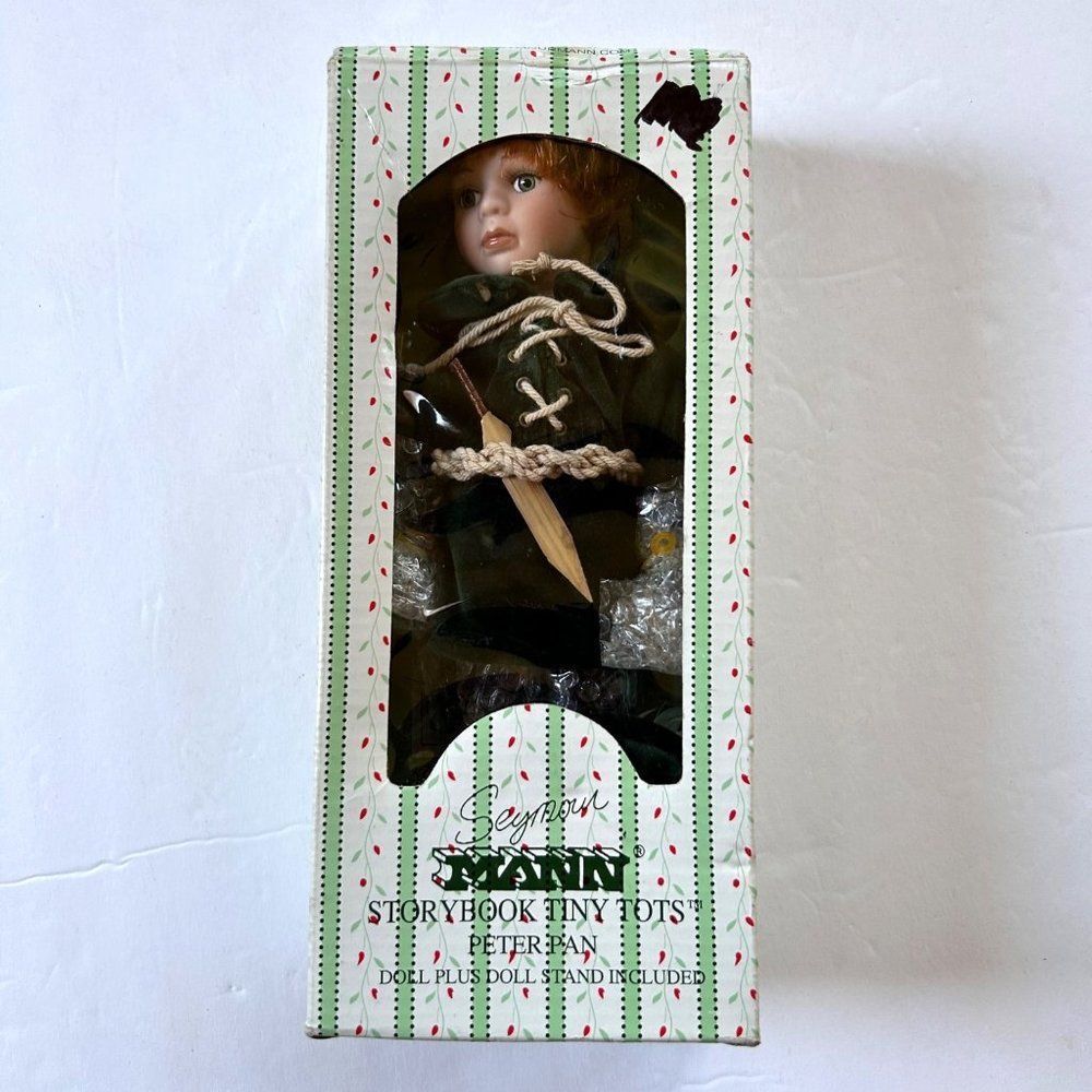 Peter Pan Doll Seymour Mann Storybook Tiny Tots Doll Story Book Porcelain 10" - Picture 2 of 12